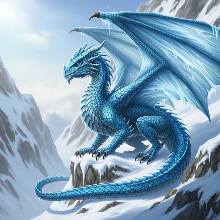 Gordon Ice Dragon - Detailed & Majestic Beauty Gordon Ice Dragon - Detailed & Majestic Beauty