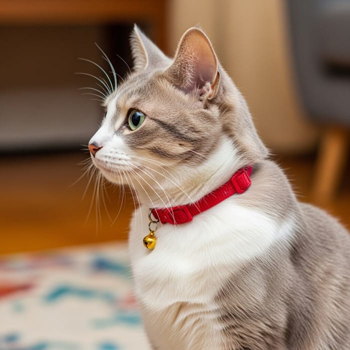 Captivating Fluffy Domestic Cat | Enchanting Indoor Scene Captivating Fluffy Domestic Cat | Enchanting Indoor Scene
