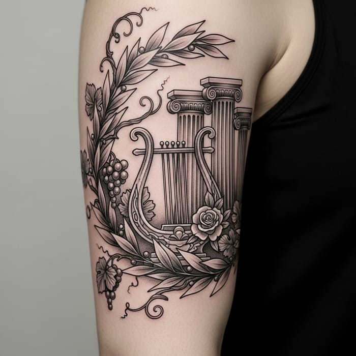 Grecian & Roman Mythology Arm Tattoo Design Ideas