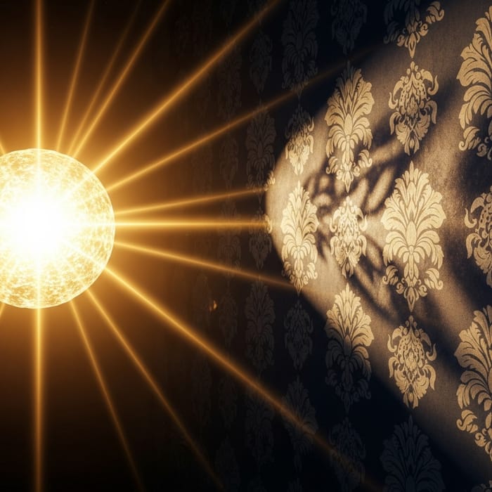 Shining Light on Dark Blue Wallpaper