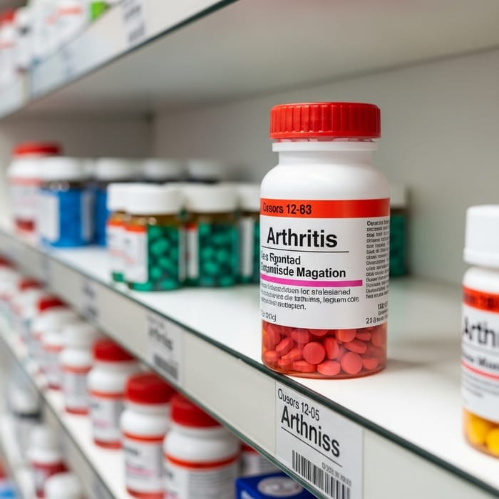 Arthritis Medication on Pharmacy Shelf