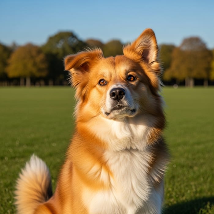 Charming Canine in a Green Park - Dog Image