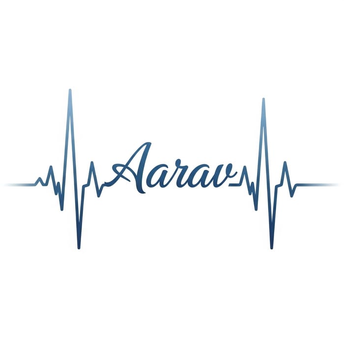 Aarav Heartbeat Design - Elegant Heart Monitor Art Aarav Heartbeat Design - Elegant Heart Monitor Art