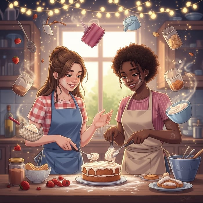 Magical Cake Baking with Teen Girls Magical Cake Baking with Teen Girls