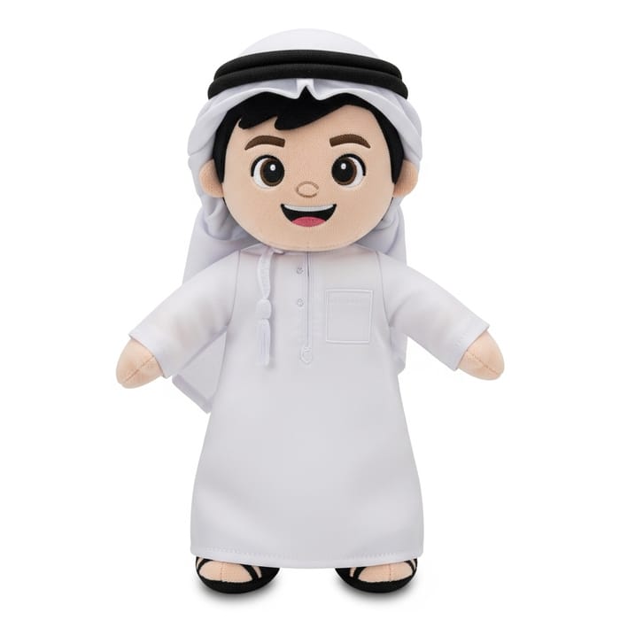 Cheerful Emirati Boy Plush Toy - Authentic Culture Cheerful Emirati Boy Plush Toy - Authentic Culture
