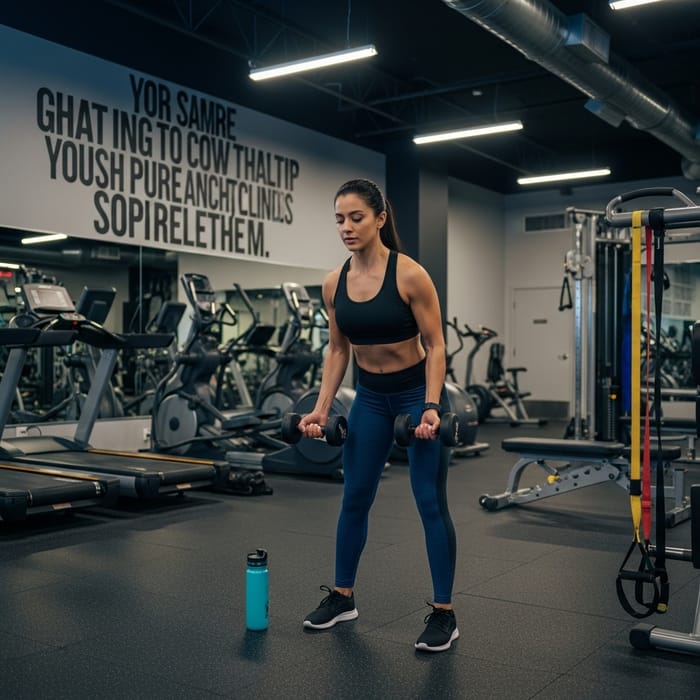 Empowering Female Gym Workout in Modern Fitness Center