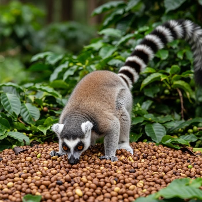 Coffee Bean Ringtail Lemur Playtime Delight Coffee Bean Ringtail Lemur Playtime Delight