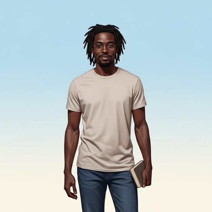 Human Digital Painting of a Black Man Human Digital Painting of a Black Man
