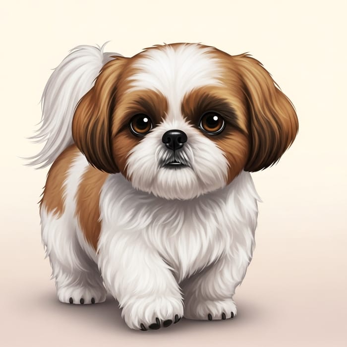 Charming Shih Tzu Dog with Enigmatic Black Spot over Right Eye Charming Shih Tzu Dog with Enigmatic Black Spot over Right Eye