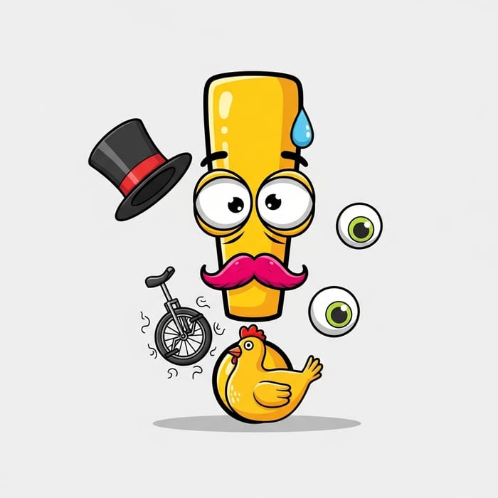Weird and Funny Mistake Icon with Amusing Twist Weird and Funny Mistake Icon with Amusing Twist