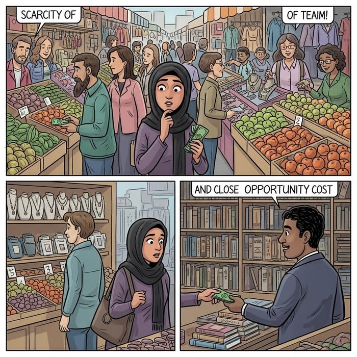 Scarcity & Opportunity Cost: Interactive Editorial Cartoon