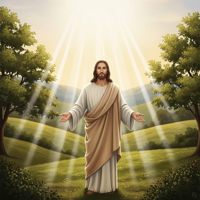 Serene Jesus Christ Artwork - Renaissance Inspiration