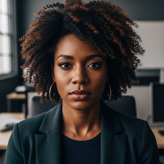 Empowered Woman: Confidence in Her Eyes