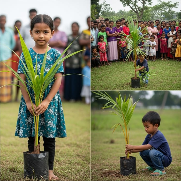 Local Phenom: Girl's Coconuts Draw Crowds; Jealous Boy's Tree Fails