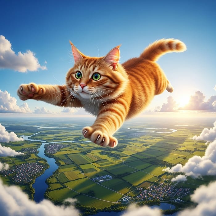 Cat Flying - Un Gato Volando Cat Flying - Un Gato Volando
