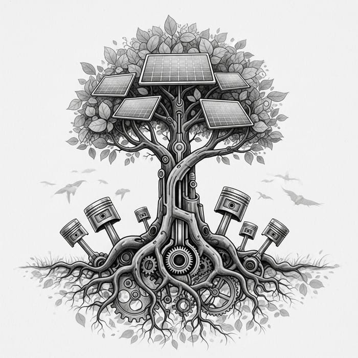 Biomechanical Tree: A Fusion of Nature and Machinery Biomechanical Tree: A Fusion of Nature and Machinery