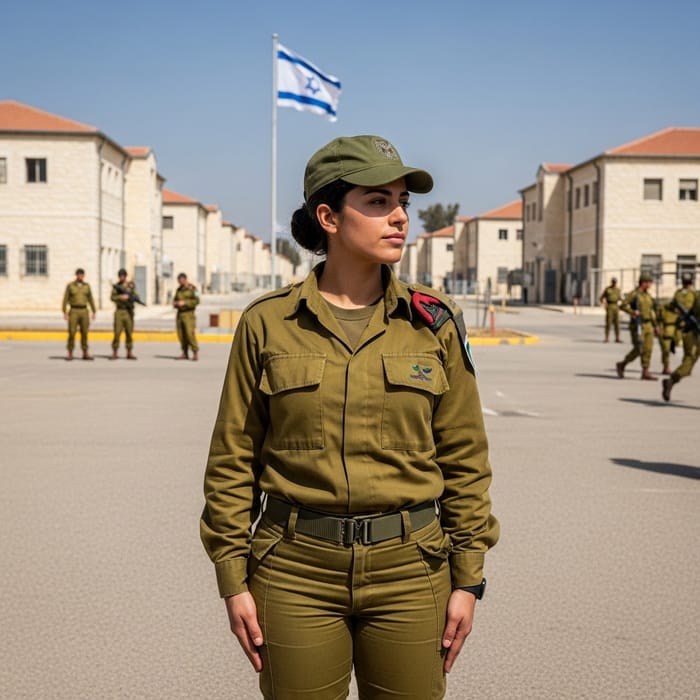 Female Soldier in IDF | Olive Green Uniform Female Soldier in IDF | Olive Green Uniform