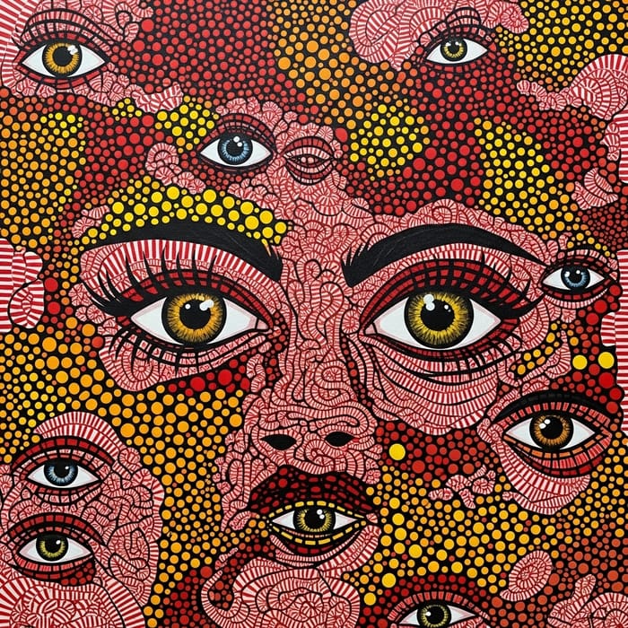 Abstract Eyes Art - Vibrant Optical Illusions & Playful Patterns