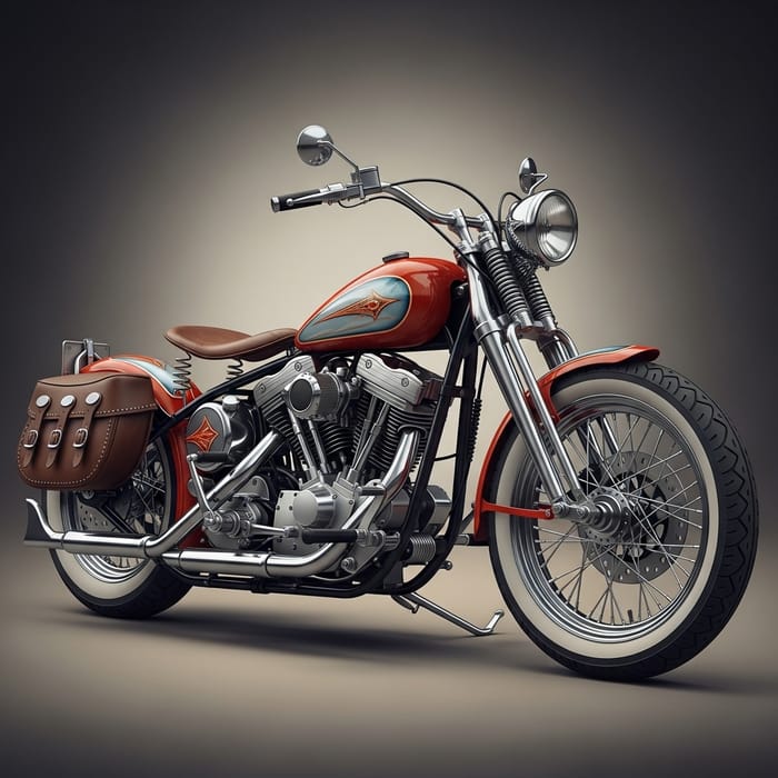 Vintage Old School Motorcycle Rana Motera