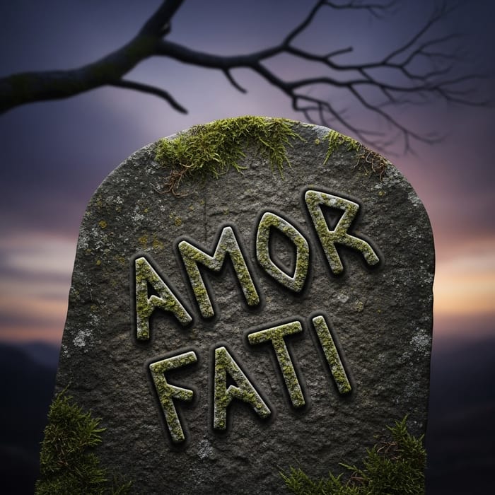 Runic Font 'Amor Fati' Design | Diagonal Runes Example