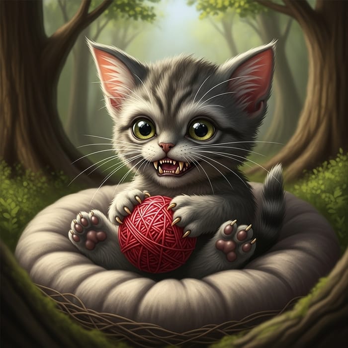 Cute Monstercat Baby - Magical and Mythological Creature