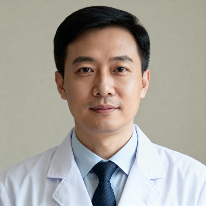 Trustworthy Doctor Headshot in White Coat