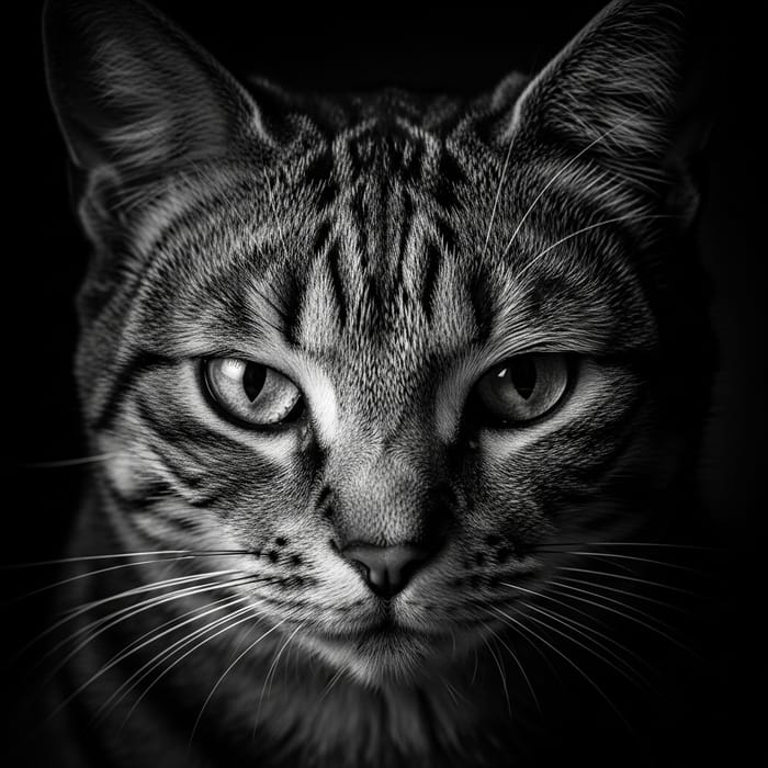 Majestic Black and White Cat Portrait | Intricate Details & Dramatic Lighting