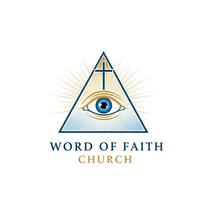 Symbolic Logo: Eye of God & Cross for Word of Faith Church