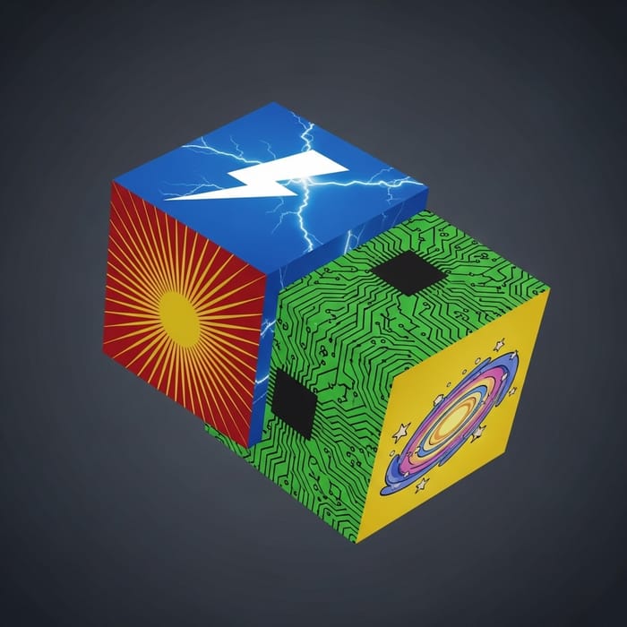 Rotating Cube with Four Distinct Faces Rotating Cube with Four Distinct Faces