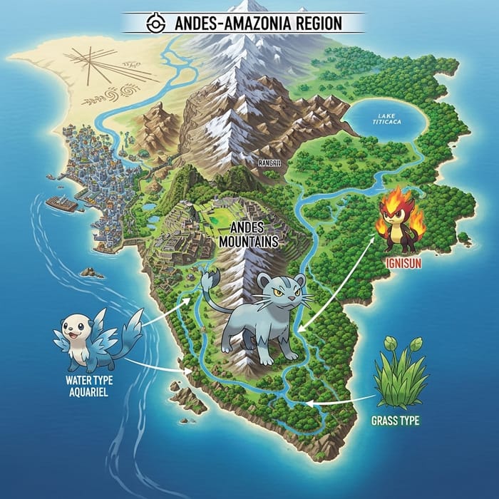 Peruvian Pokémon Region: Starter Pokemons & Unique Map