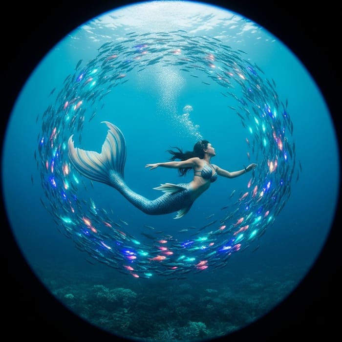 Enchanting Underwater Fantasy with a Mermaid Enchanting Underwater Fantasy with a Mermaid
