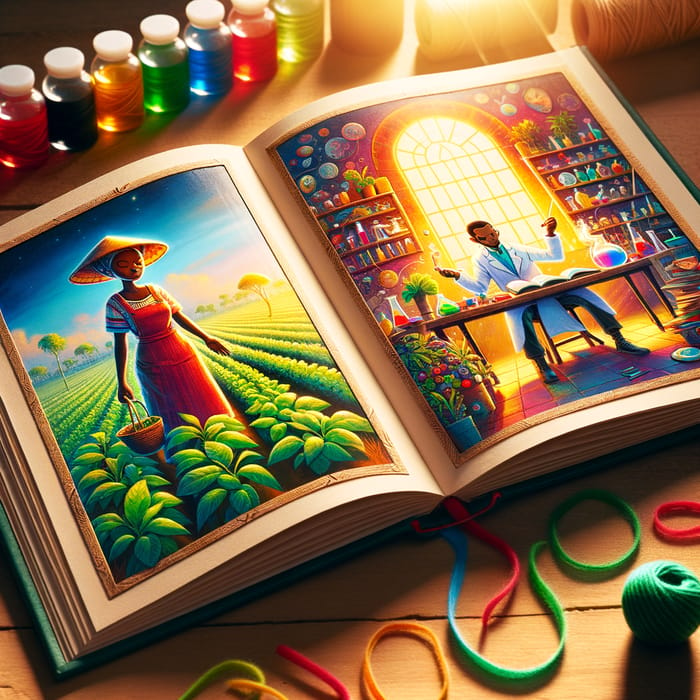 Vibrant Picture Book: African Woman Farmer and Middle Eastern Scientist