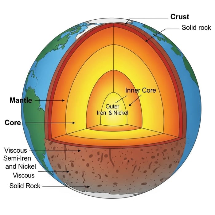 Discover Earth's Interior: Crust, Mantle, Core