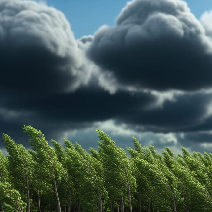 Dark Clouds Gathering Over Forest | 3D Animation Dark Clouds Gathering Over Forest | 3D Animation