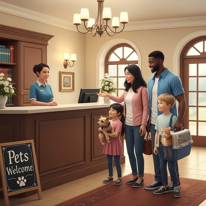 Inviting Pet-Friendly Hotel Lobby for Families | Hotel Name Inviting Pet-Friendly Hotel Lobby for Families | Hotel Name