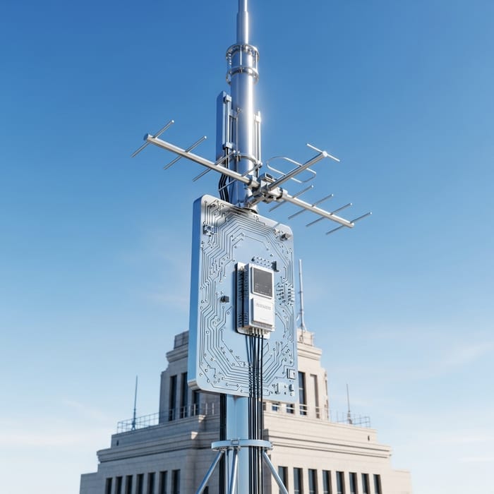 Antenna Illustration on Tall Building Antenna Illustration on Tall Building