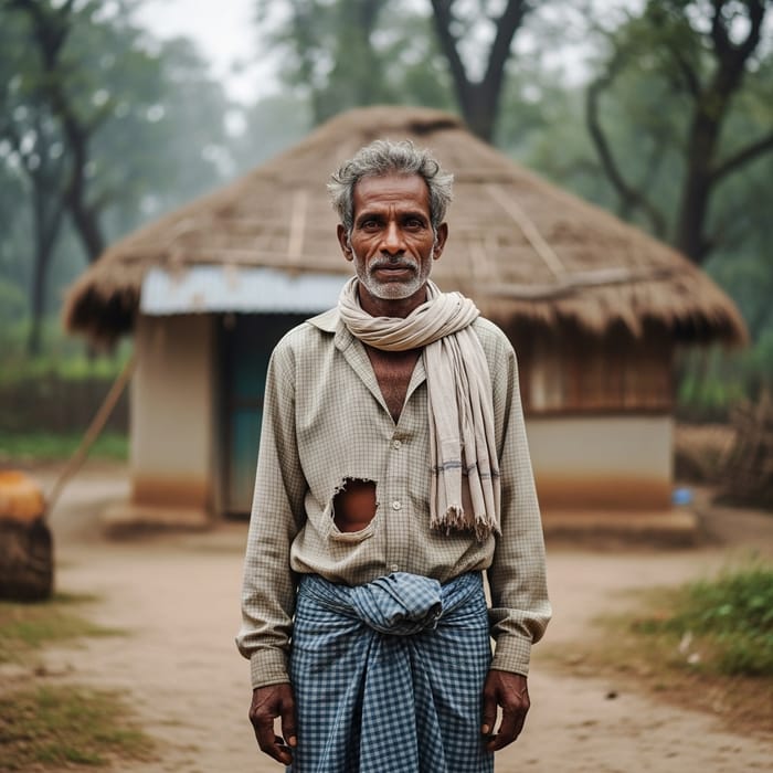 Portrait of Financial Struggle: Poor Man Portrait of Financial Struggle: Poor Man