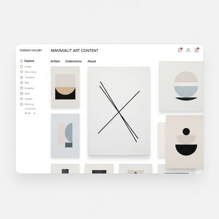 Minimalist Art Content Platform | Your Creative Space