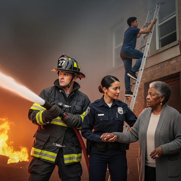 Firefighters in Action: Heroes battling the blaze