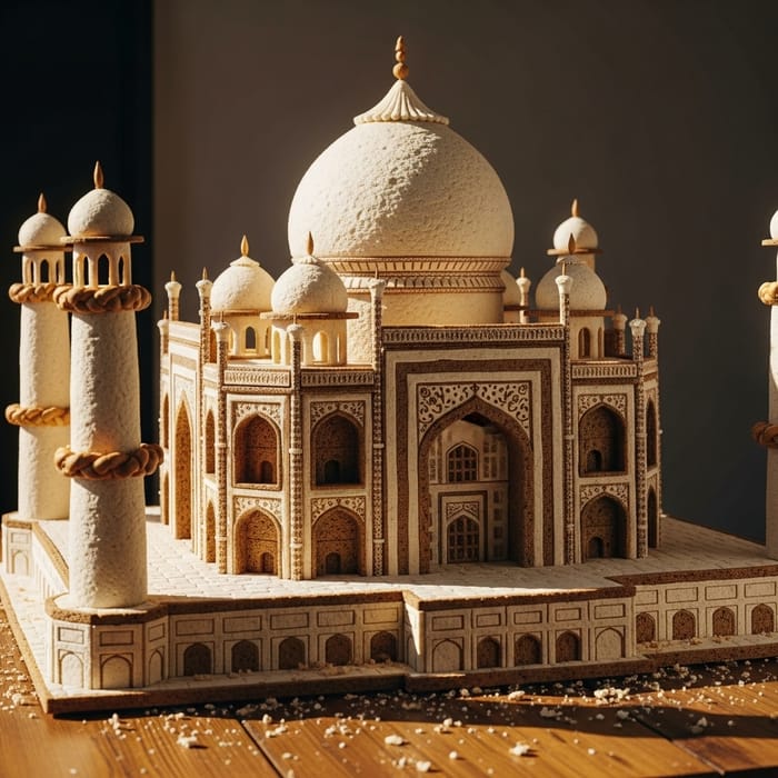 Taj Mahal Made of Bread - Edible Art Marvel