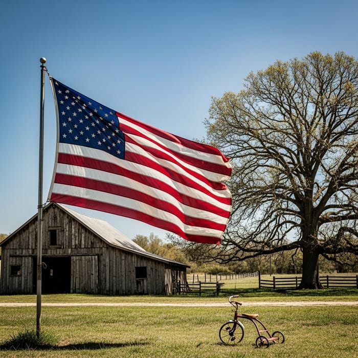 Rustic American Flag - Vintage Touch of Americana Rustic American Flag - Vintage Touch of Americana