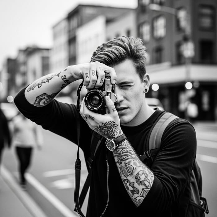 Capturing Urban Grit: Candid Street Photography by Young Male Photographer Capturing Urban Grit: Candid Street Photography by Young Male Photographer