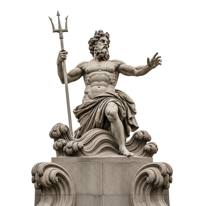 Poseidon Art Sculpture: Symbol of the Sea Poseidon Art Sculpture: Symbol of the Sea