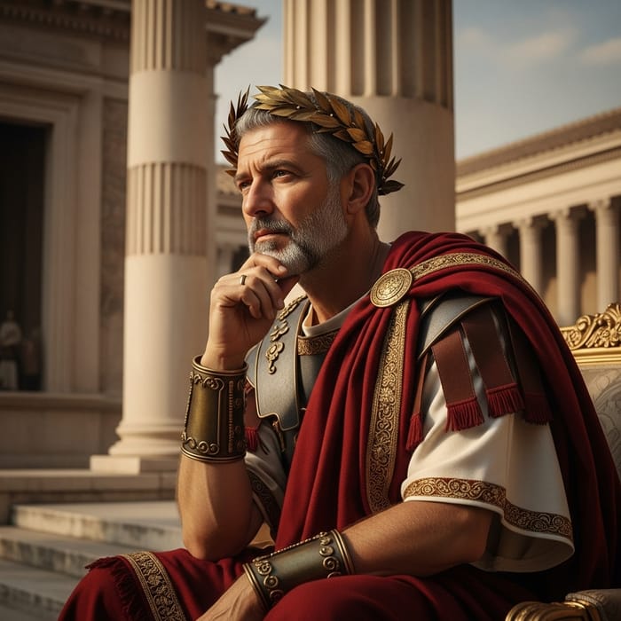Marcus Aurelius in Contemplation - Roman Emperor
