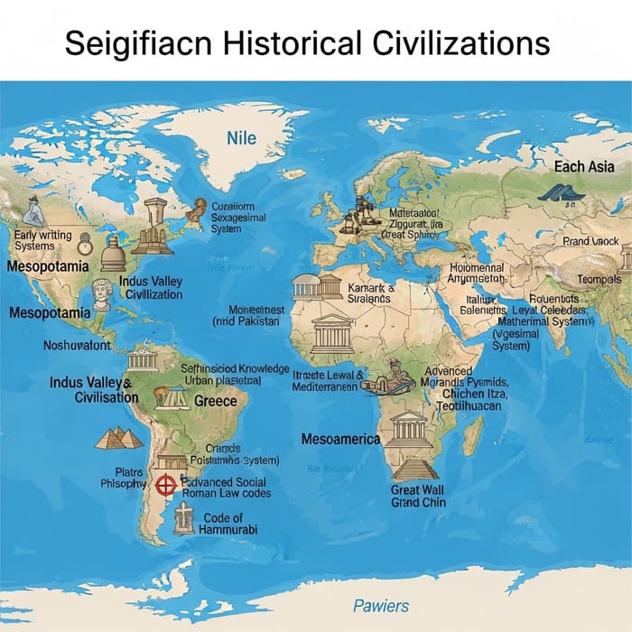 Civilizations of Mesopotamia, Egypt, Greece, Rome & Mesoamerica to East Asia