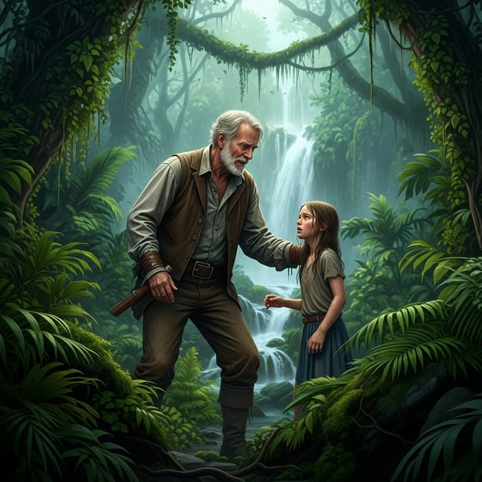 Jean Valjean Reunites with Cosette in Jungle Jean Valjean Reunites with Cosette in Jungle