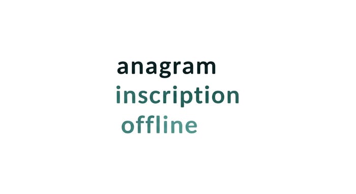Offline Anagram Inscription | Twitch Turquoise Minimalism Offline Anagram Inscription | Twitch Turquoise Minimalism