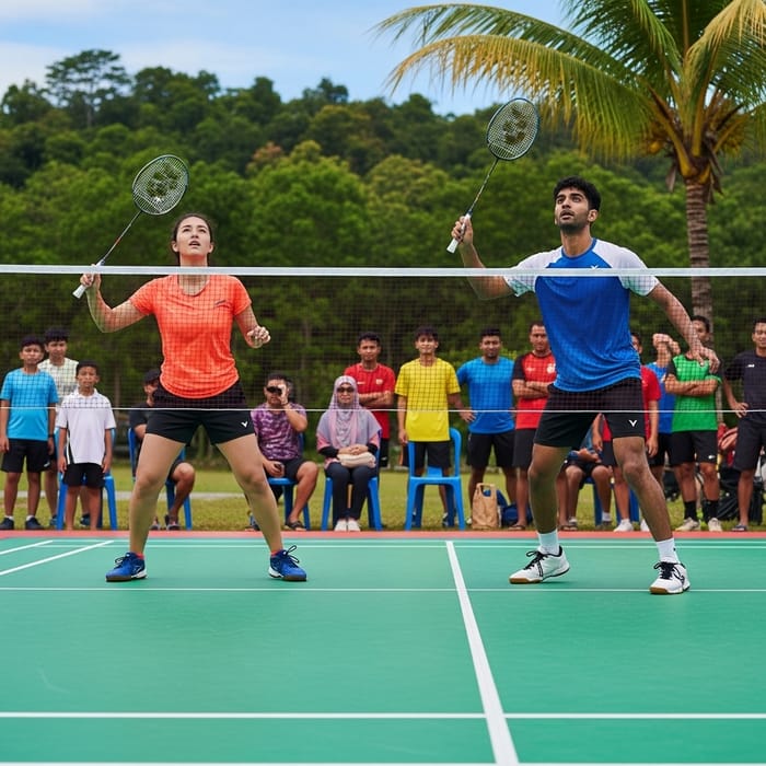 Exciting Badminton Action in Malaysia Exciting Badminton Action in Malaysia