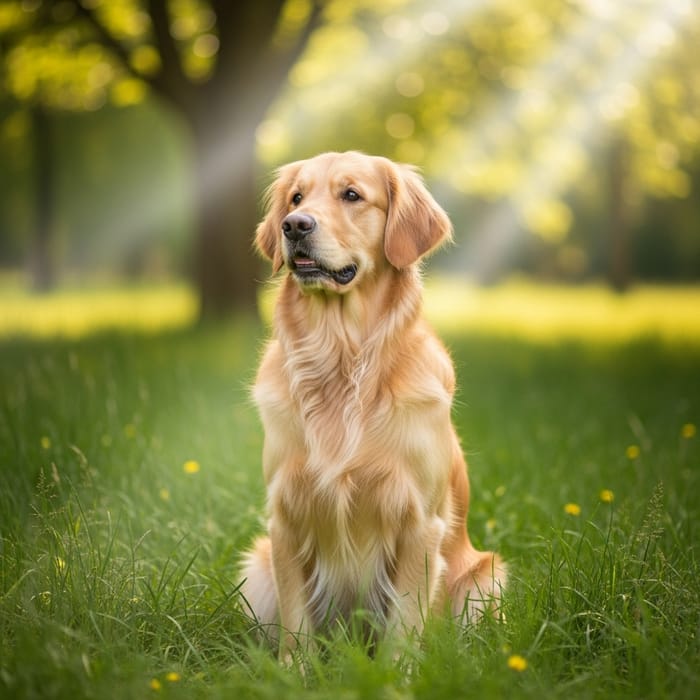 Beautiful Golden Retriever in Vibrant Gold Coat | Nature's Serene Companion Beautiful Golden Retriever in Vibrant Gold Coat | Nature's Serene Companion