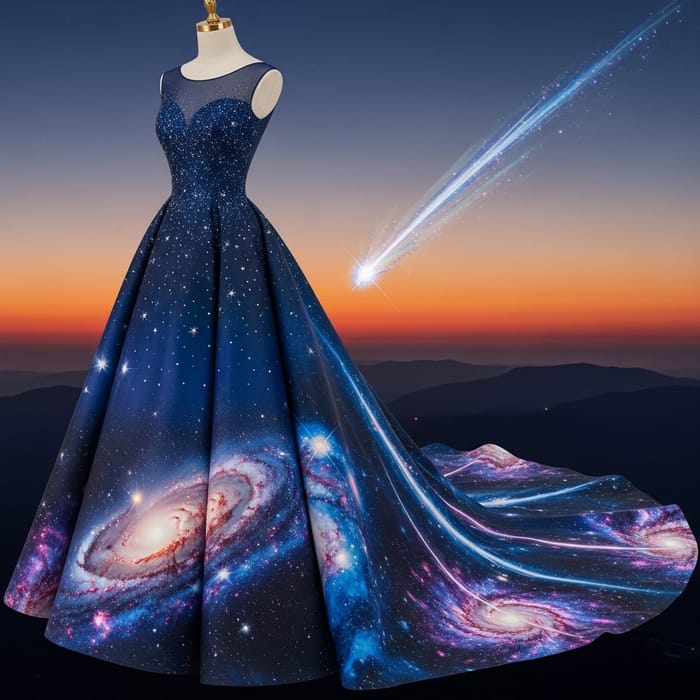 Galaxy-Inspired Prom Gown | Starry Night Celestial Dress